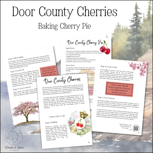 4 pages from the door county cherries lesson