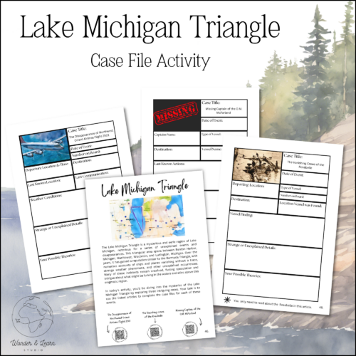 4 pages from the lake Michigan triangle lesson