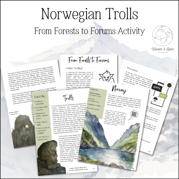 Image of a promotional cover for the Norwegian trolls lesson